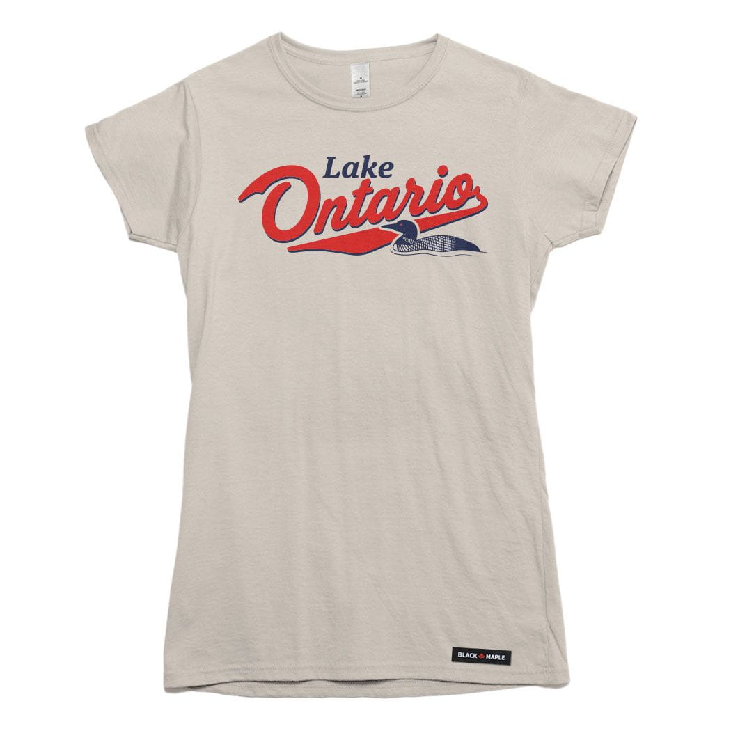 Lake Ontario Retro Loon Womens T-shirt