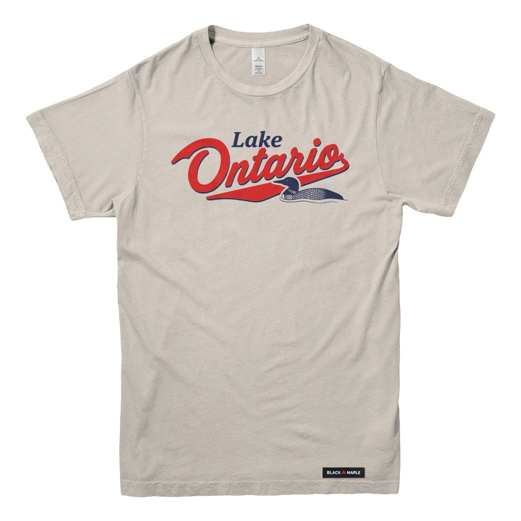 Lake Ontario Retro Loon Mens T-shirt