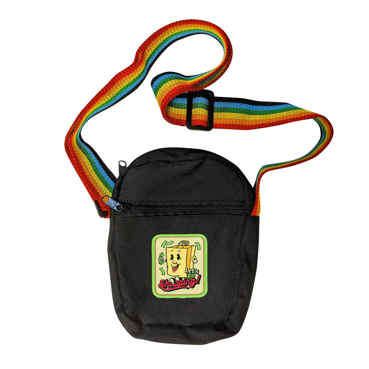 Let's Go Shopping Rainbow Strap Shoulder Bag