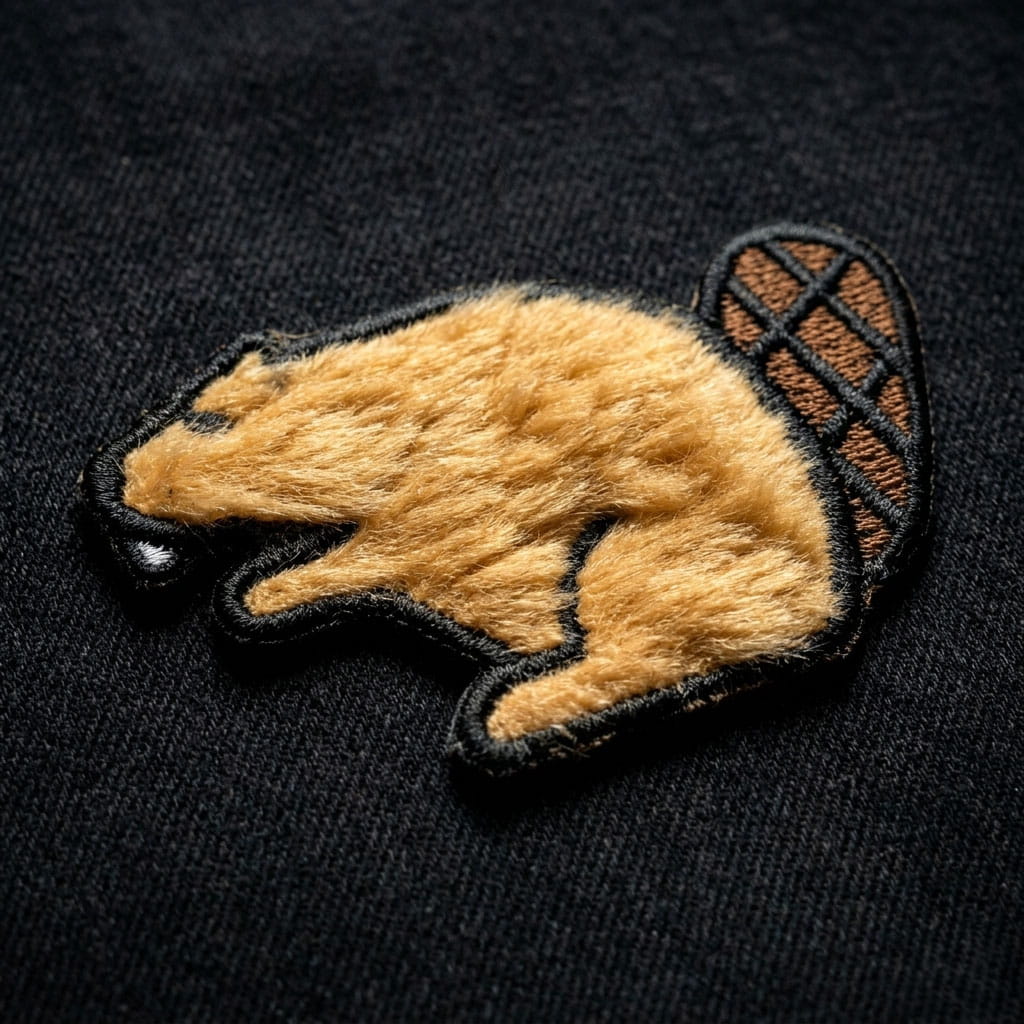 Lucky Beaver Patch Sweatshirt or Hoodie