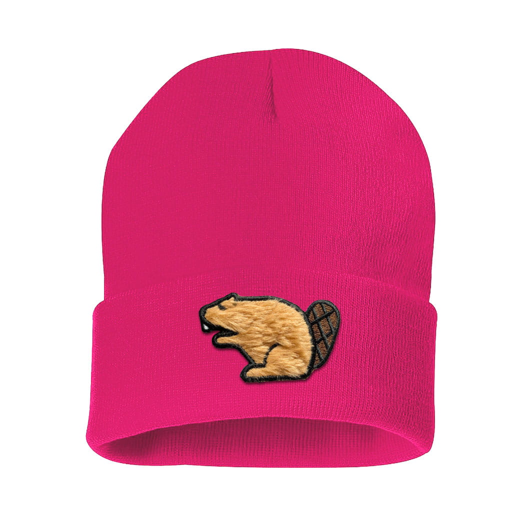 Lucky Beaver Patch Cuff Knit Tuque