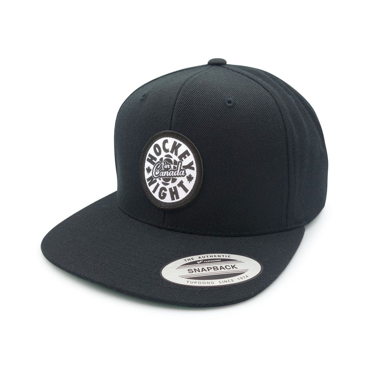 Hockey Night in Canada Black Logo Flat Brim Snapback Cap