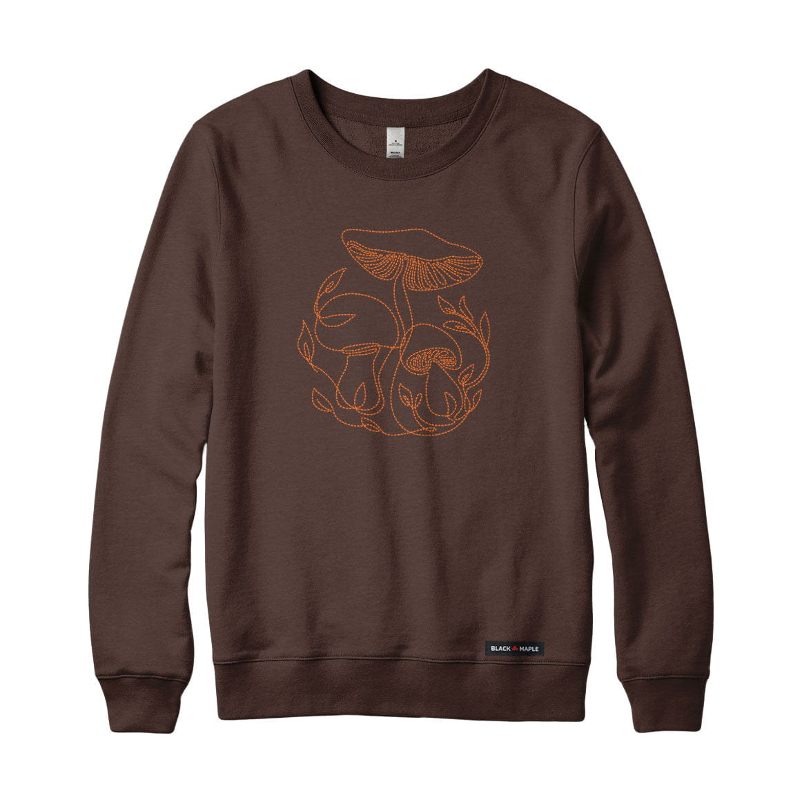 Mushroom Cluster Embroidery Crewneck Sweatshirt