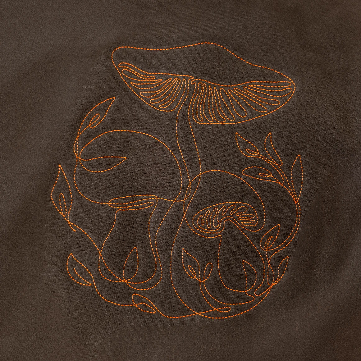 Mushroom Cluster Embroidery Crewneck Sweatshirt