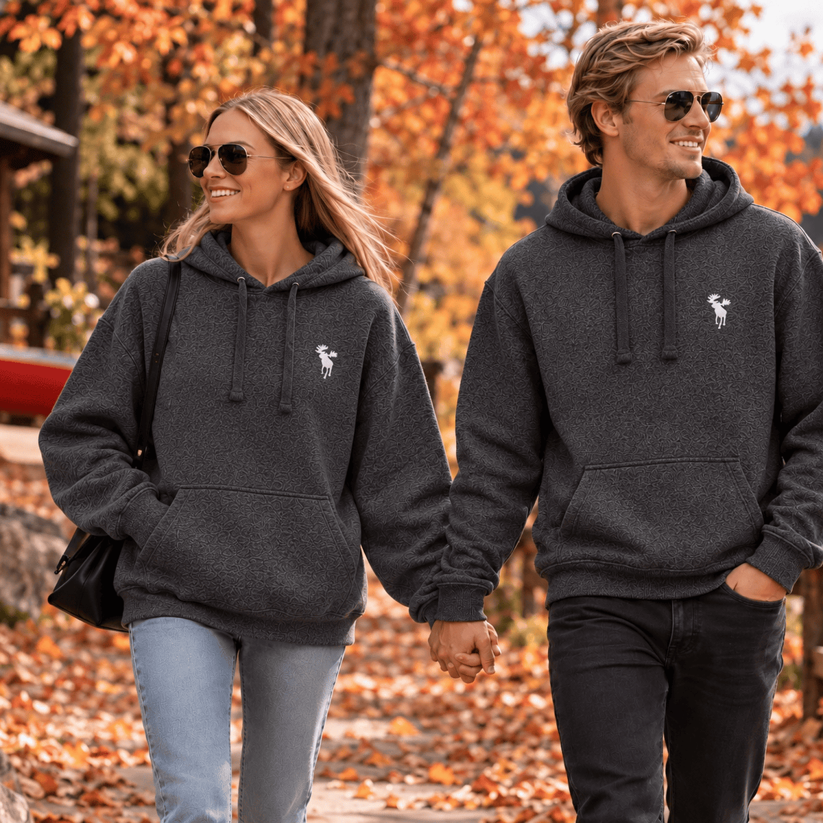 Running Moose Embroidery Nantucket Hoodie