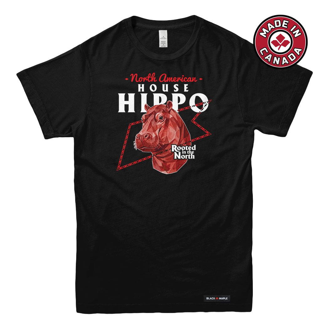 North American House Hippo Low Poly Bust T-shirt