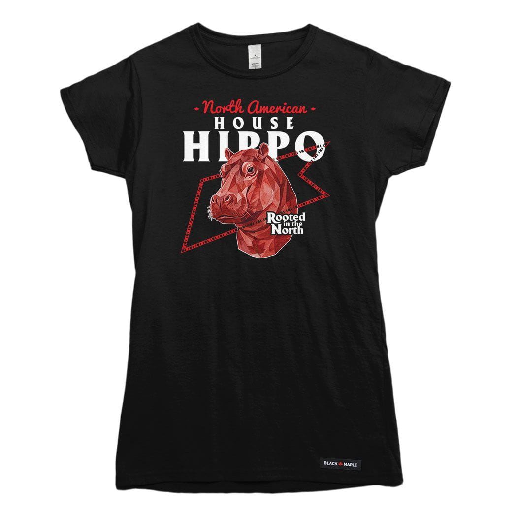 North American House Hippo Low Poly Bust T-shirt