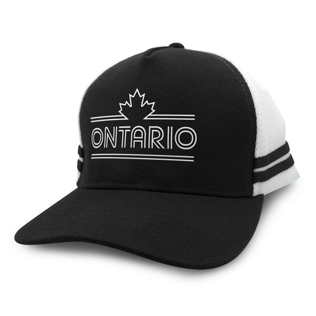 Ontario Retro Stripe Trucker Cap