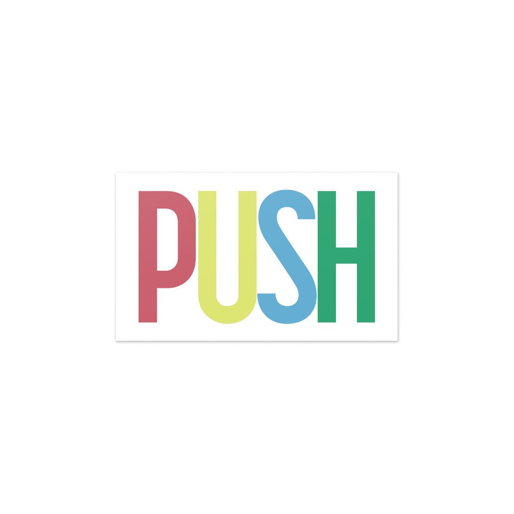 PUSH Colourful Logo Vinyl Sticker