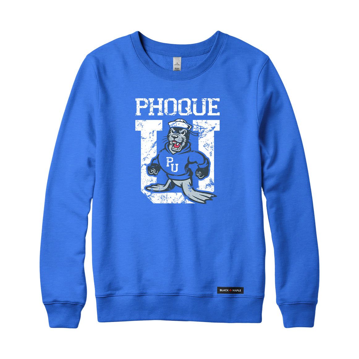 Phoque University Mascot Logo Sweatshirt or Hoodie