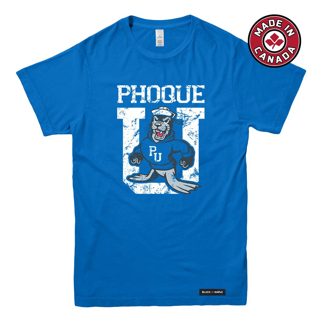 Phoque University Mascot Logo T-shirt