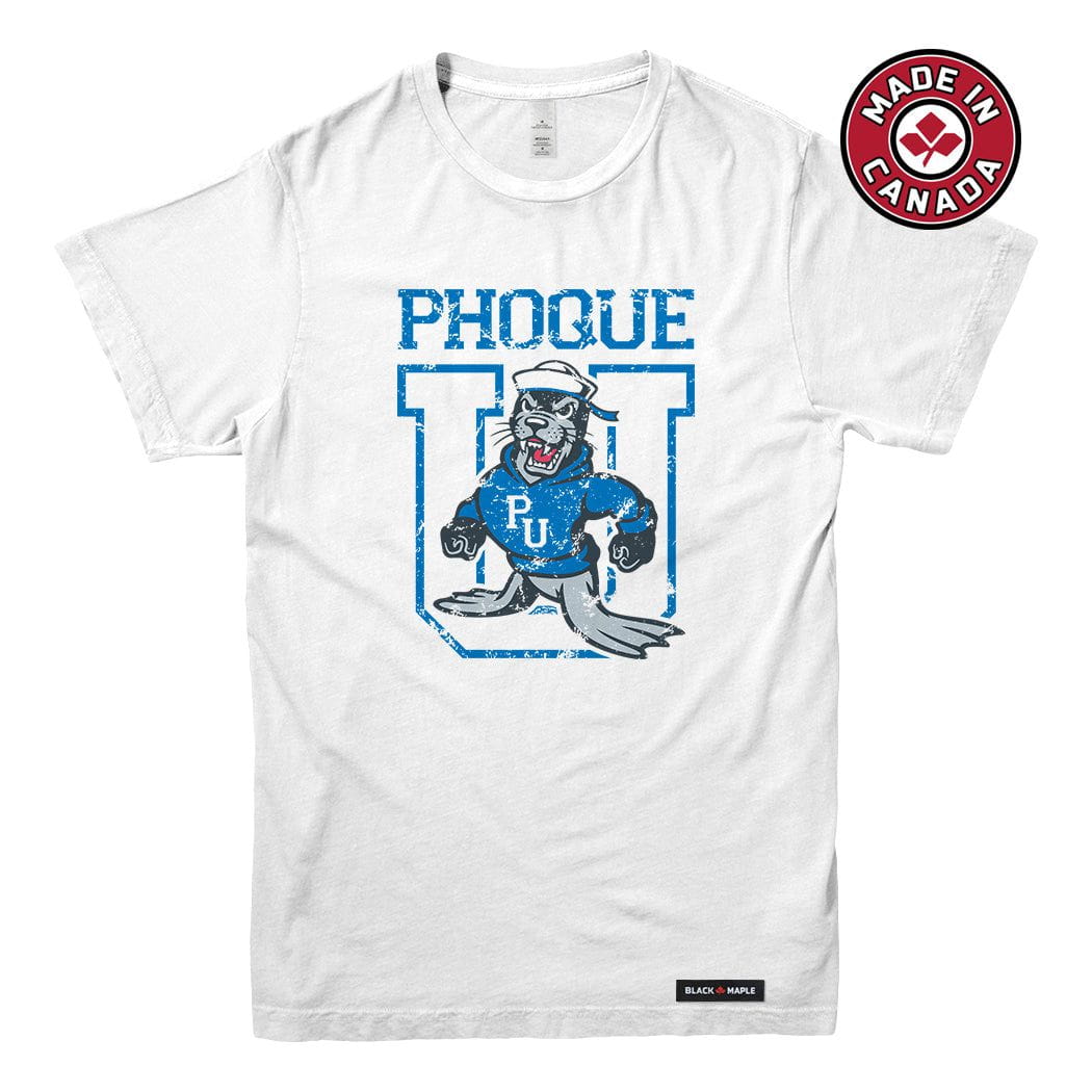 Phoque University Mascot Logo T-shirt