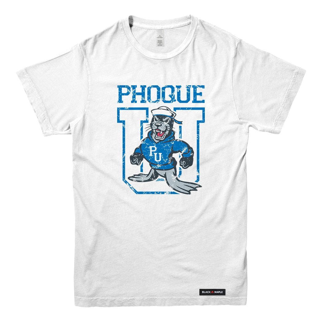 Phoque University Mascot Logo T-shirt