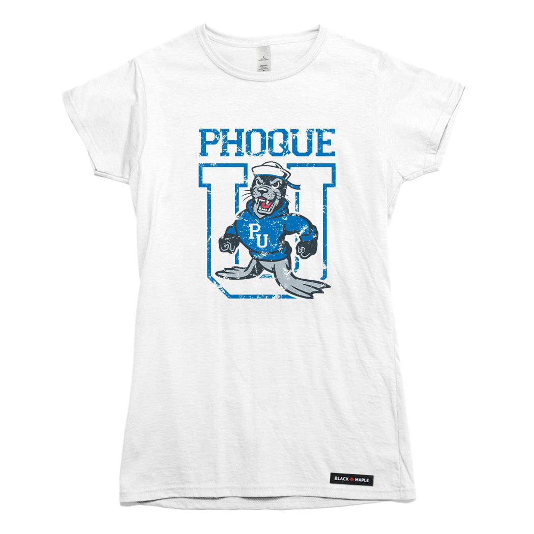 Phoque University Mascot Logo T-shirt
