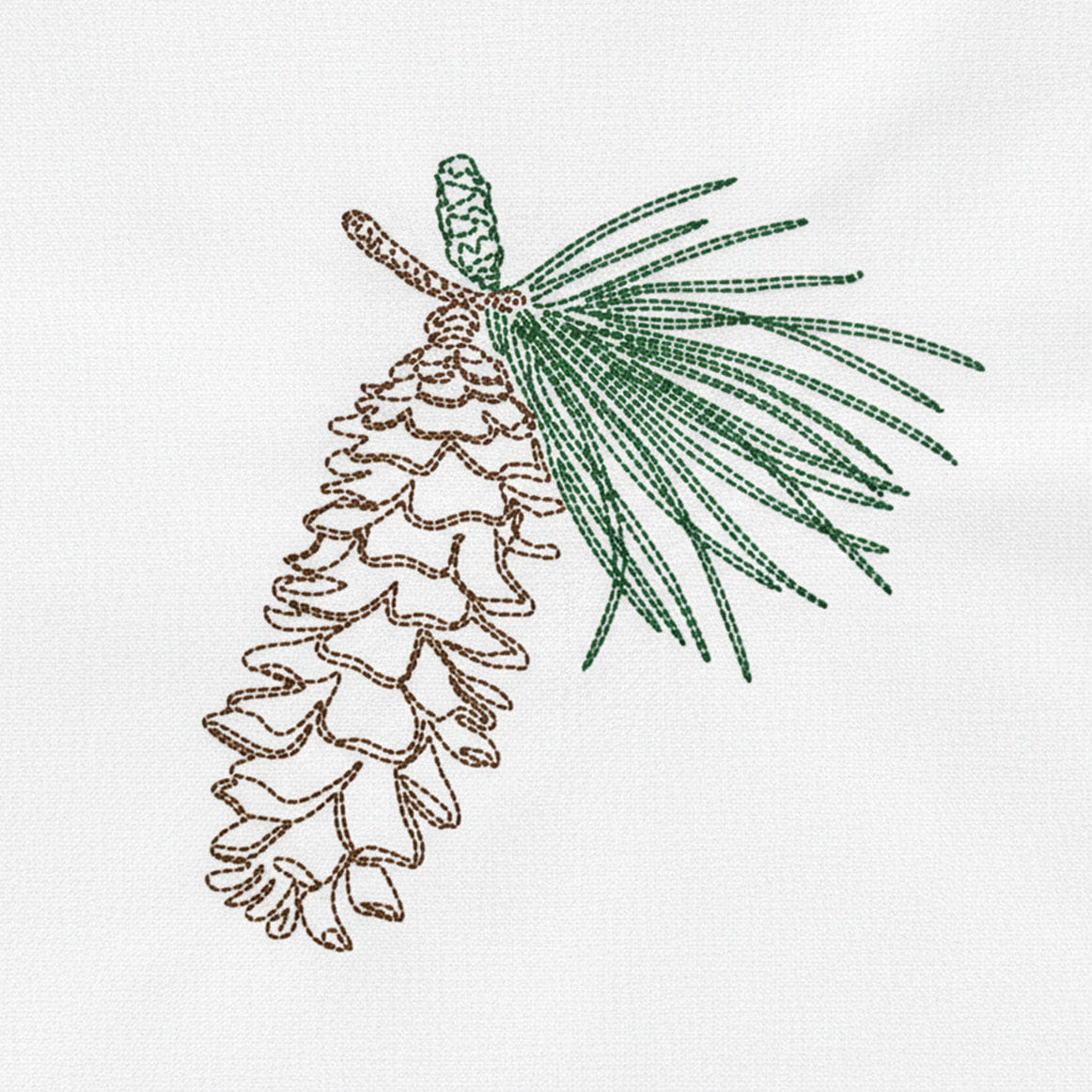 Pinecone Embroidery Crewneck Sweatshirt