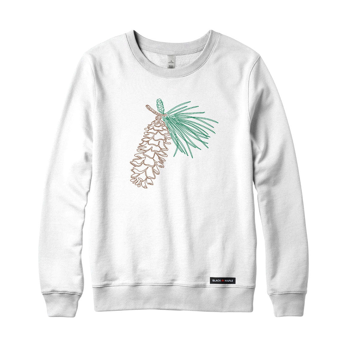Pinecone Embroidery Crewneck Sweatshirt