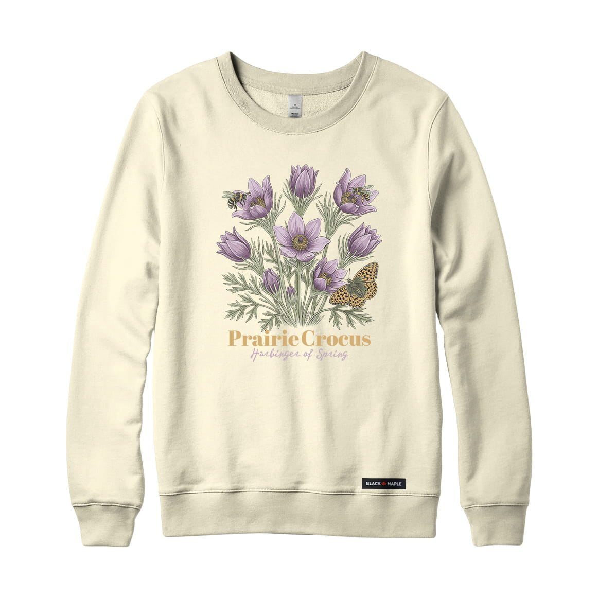 Prairie Crocus Wildflower Sweatshirt