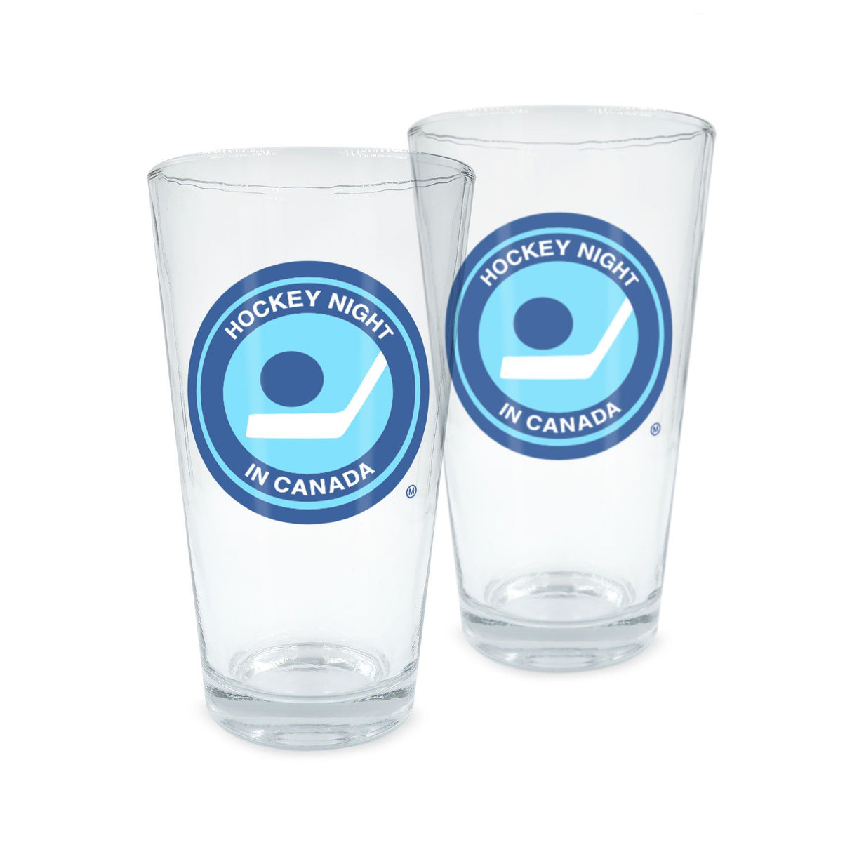 Retro Hockey Night In Canada 16oz Glass Pair