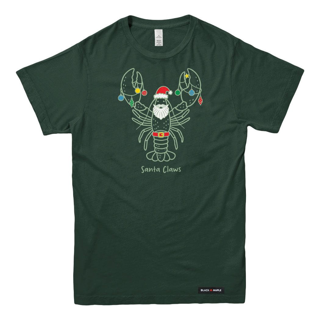 Santa Claws Christmas Lobster Mens T-shirt