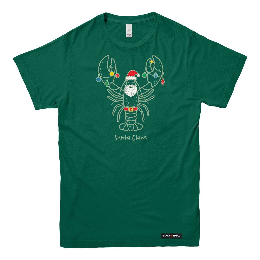 Santa Claws Christmas Lobster Mens T-shirt