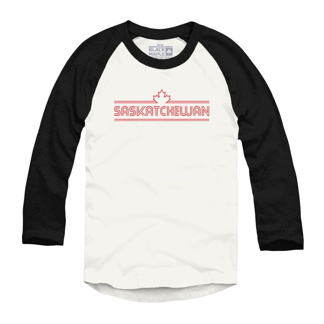 Saskatchewan Retro Stripe Raglan Baseball Shirt