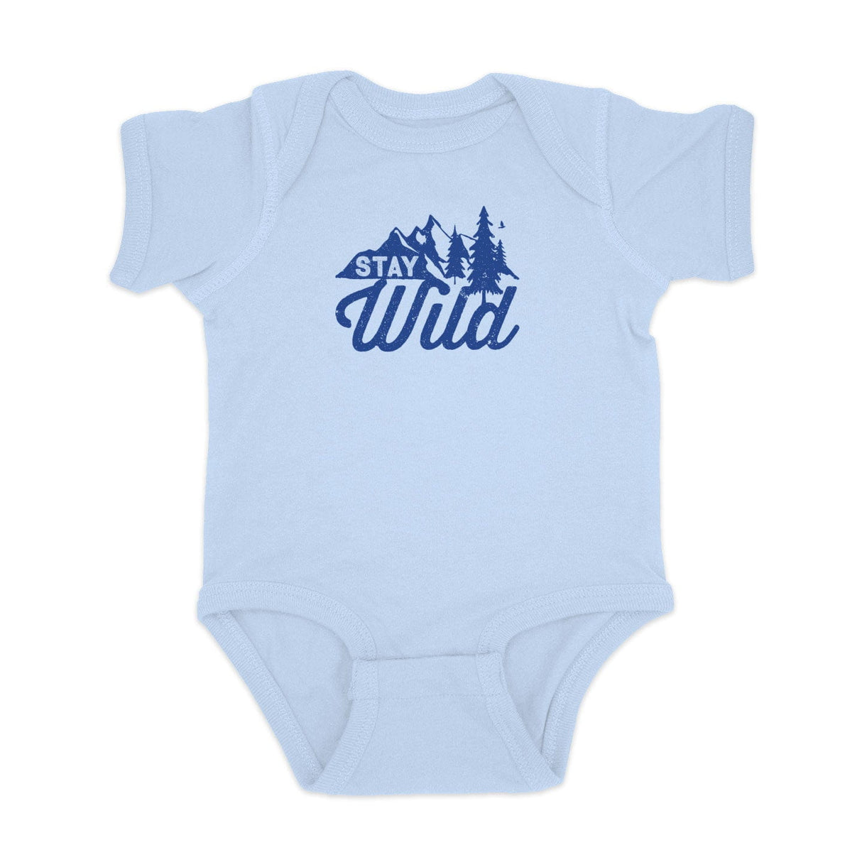 Stay Wild Blue Print Baby Onesie