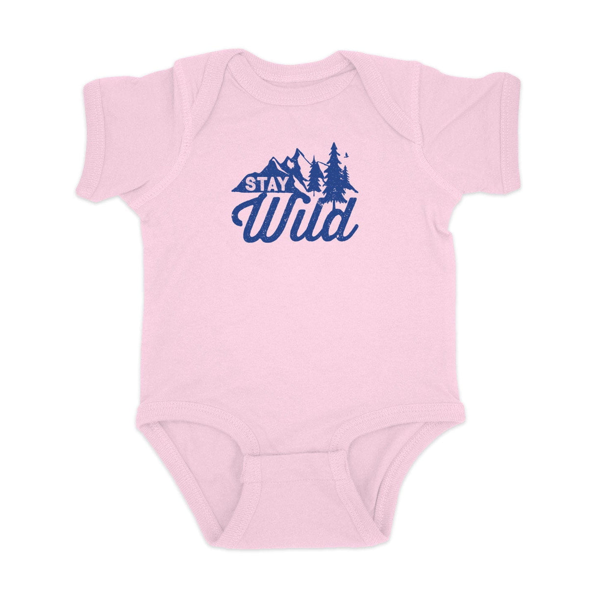 Stay Wild Blue Print Baby Onesie