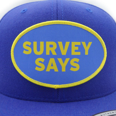 Survey Says Royal Blue Six Panel Flat Bill Cap