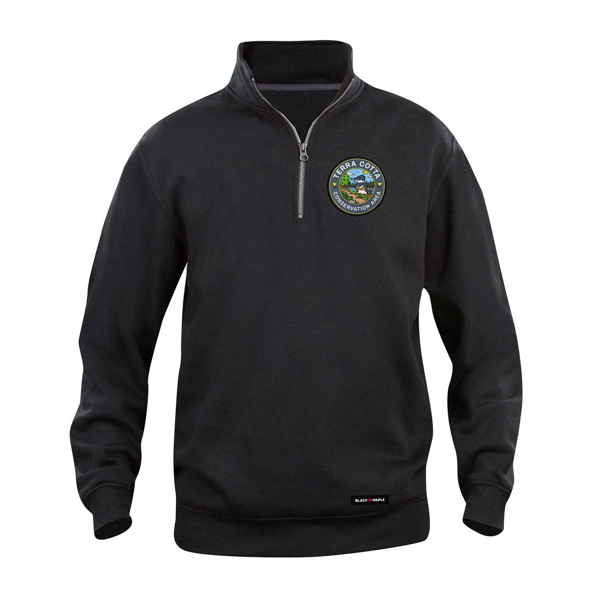 Terra Cotta Conservation Area Patch Quarter Zip Sweatshirt | Credit Valley Parks