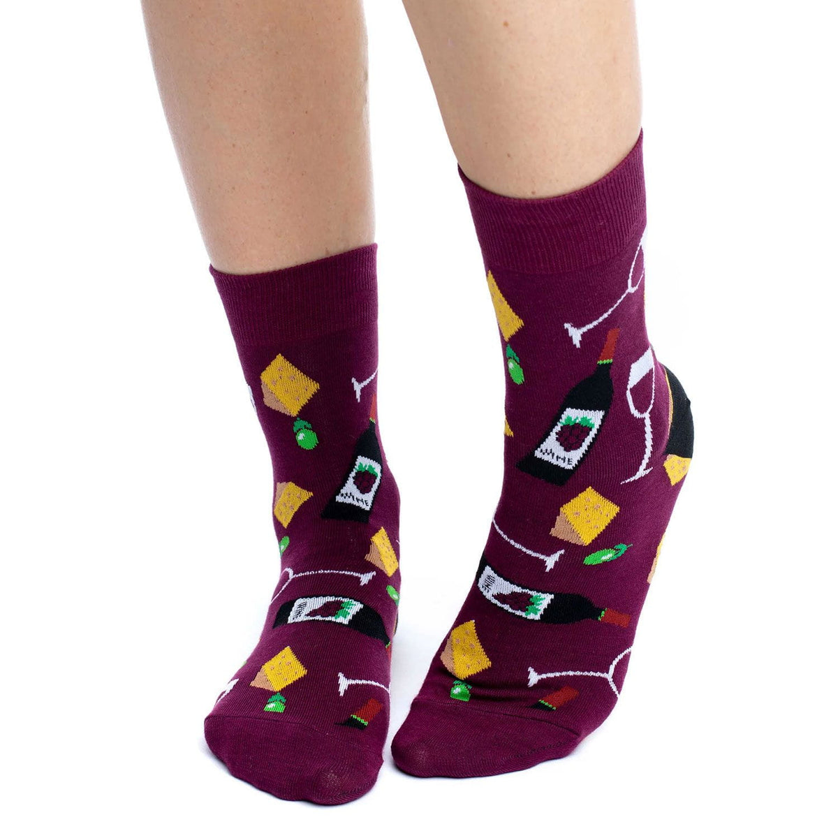 Women's Wine & Cheese Socks