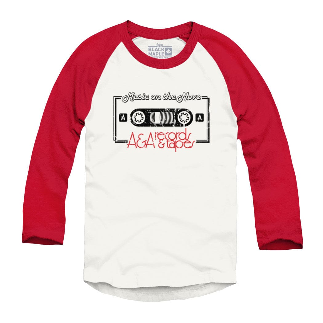 A&A Records Music On the Move Raglan Baseball Shirt