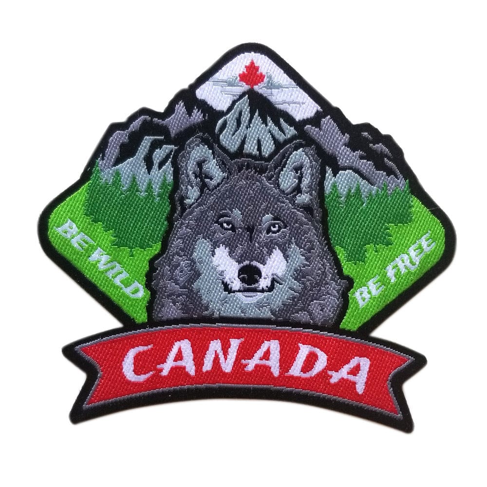 Be Wild Be Free Wolf Iron On Patch