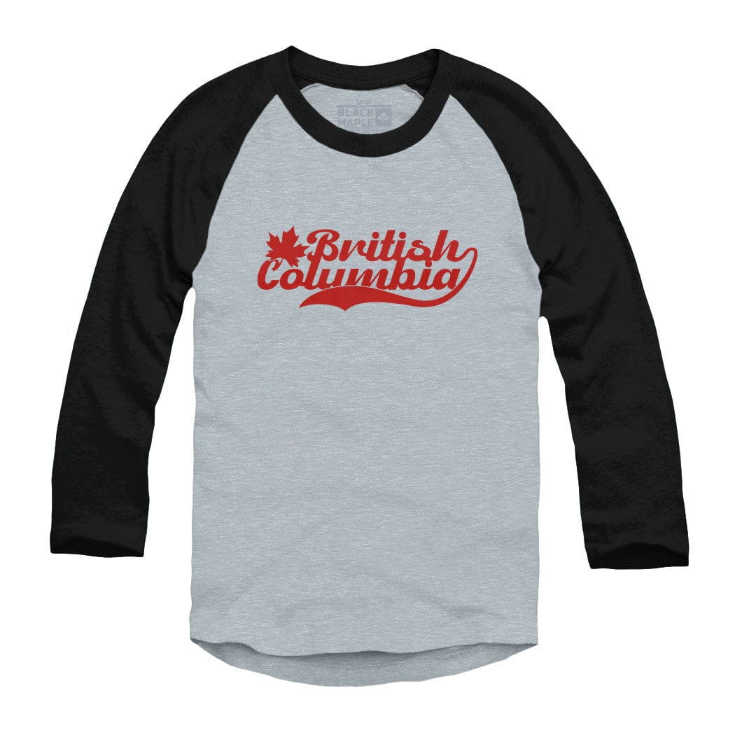 British Columbia Retro Baseball Logo Raglan Baseball Shirt