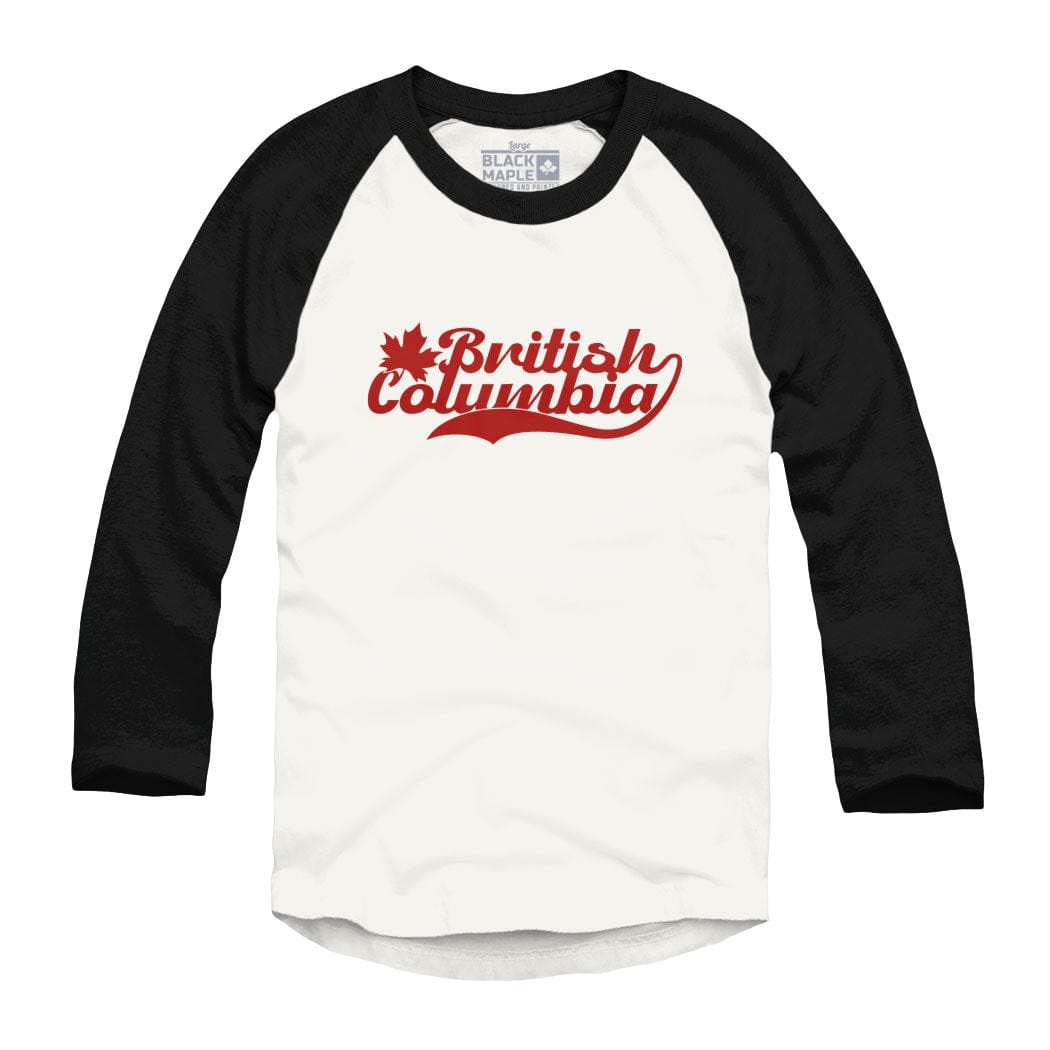 British Columbia Retro Baseball Logo Raglan Baseball Shirt
