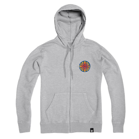 CBC Exploding Pizza Logo Zip Hoodie Athletic Heather