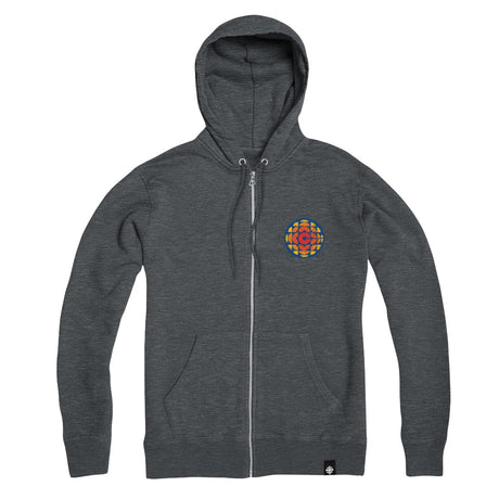 CBC Exploding Pizza Logo Zip Hoodie Charcoal Heather