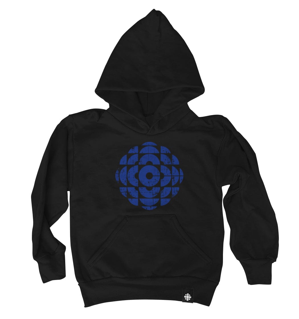 CBC 1986-92 Blue Textured Logo Youth Pullover Hoodie Black