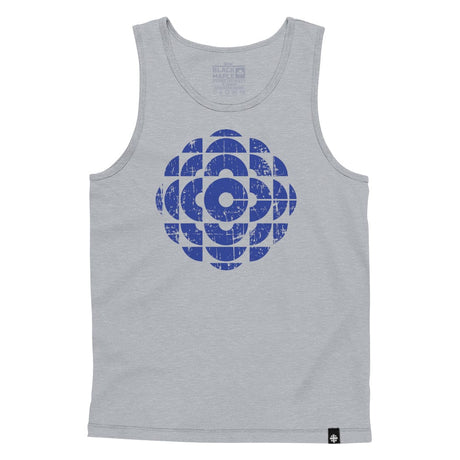 Vintage CBC Blue Logo Grey Mens Tank Top
