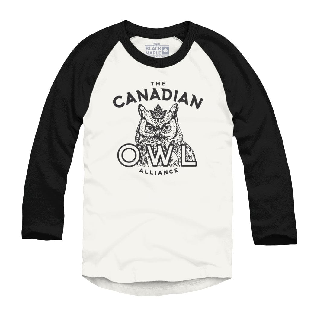 Canadian Owl Alliance Raglan Baseball Shirt