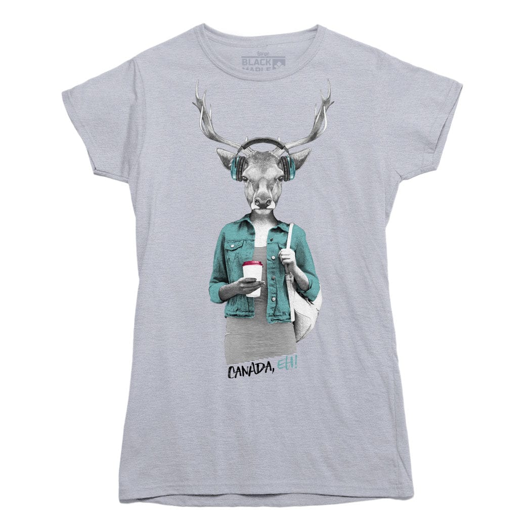 Deer with Latte Ladies T-shirt