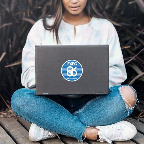 Expo 86 Retro Stripe Logo Vinyl Sticker