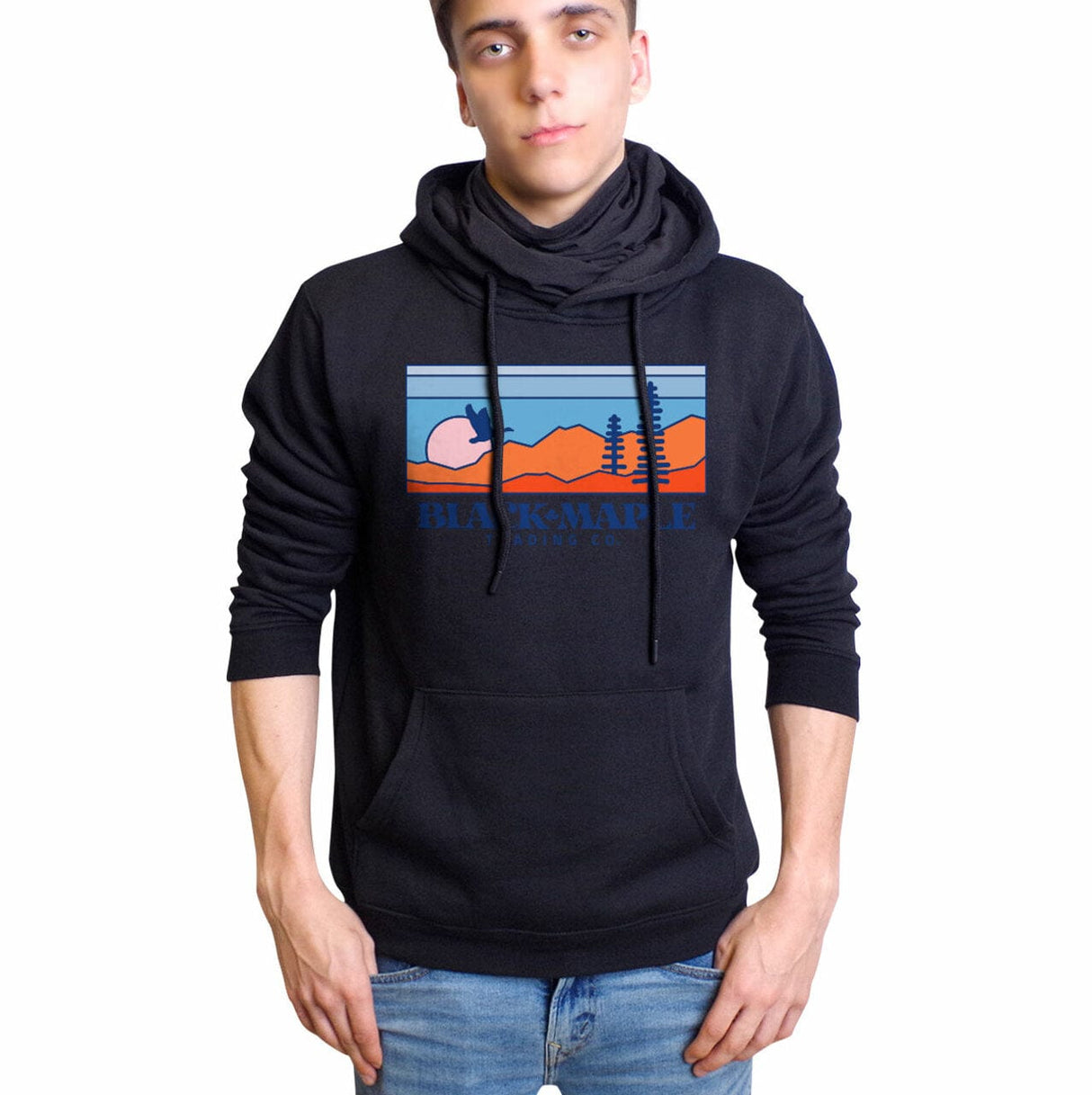 Goose Sunset BMT Logo SOE Hoodie mask hoodie Black
