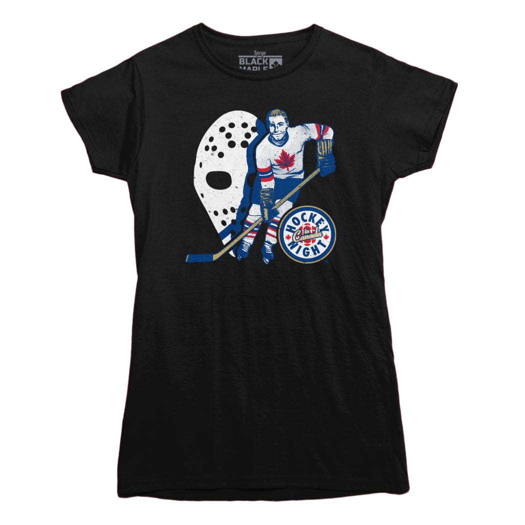 Hockey Night In Canada Hockey Player and Mask T-shirt