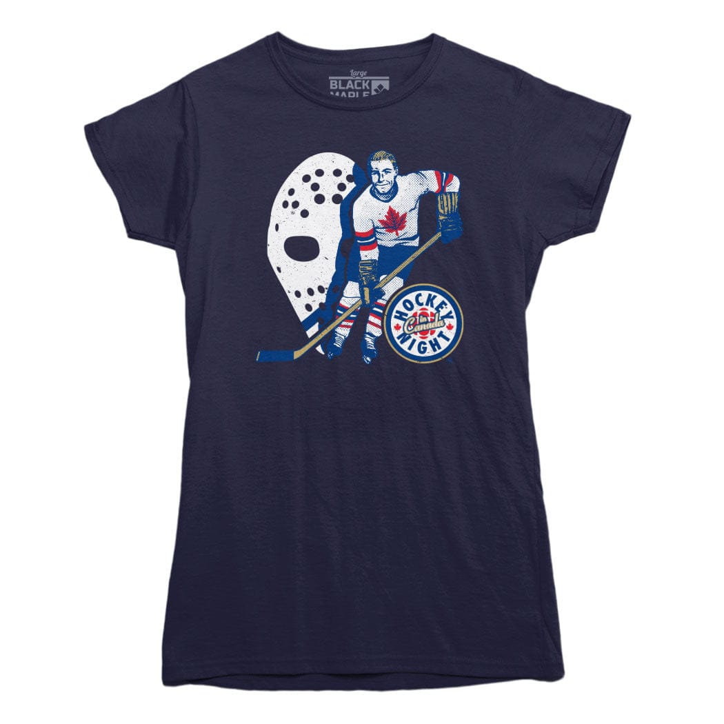 Hockey Night In Canada Hockey Player and Mask T-shirt