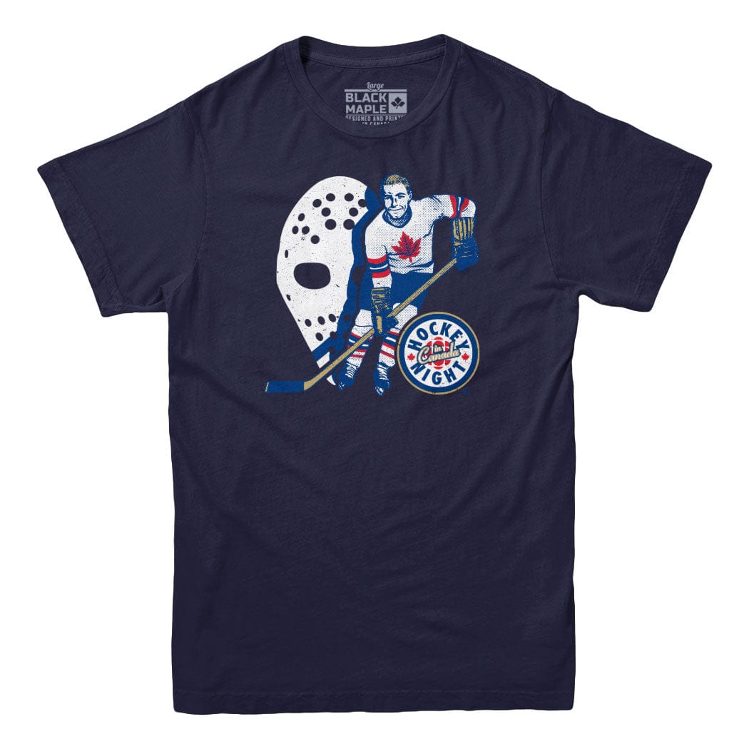 Hockey Night In Canada Hockey Player and Mask T-shirt