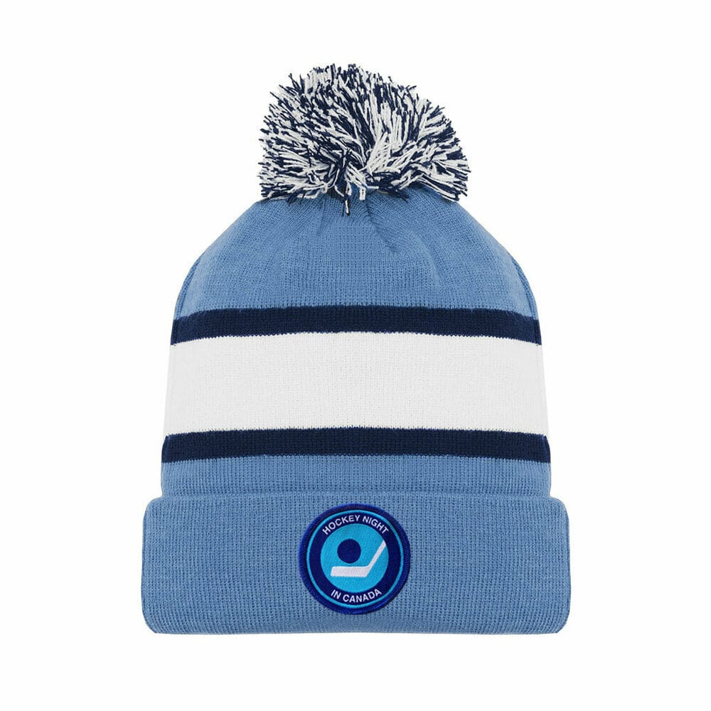 Retro Hockey Night In Canada Light Blue Toque Hat
