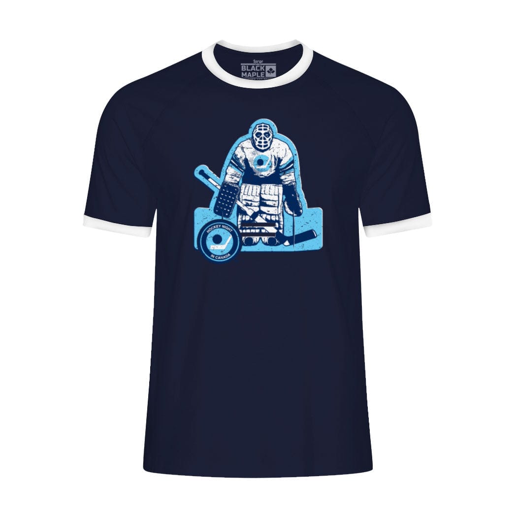 HNIC Vintage Table Hockey Goalie Ringer T-shirt