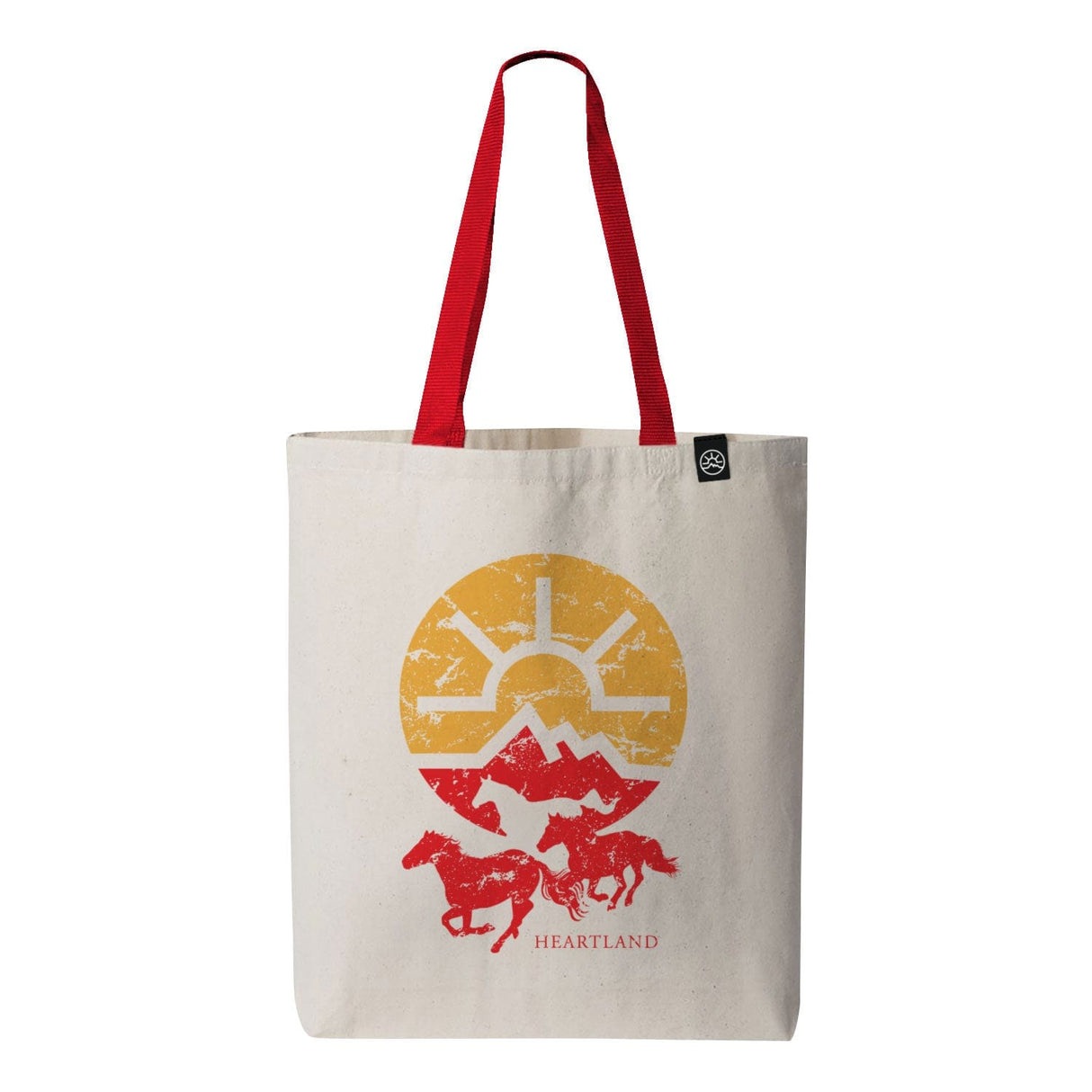 Heartland Running Horses Canvas Tote