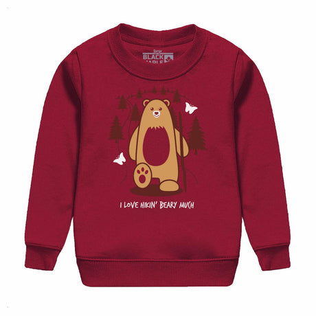 I Love Hiking Beary Much Kids Crewneck Sweatshirt