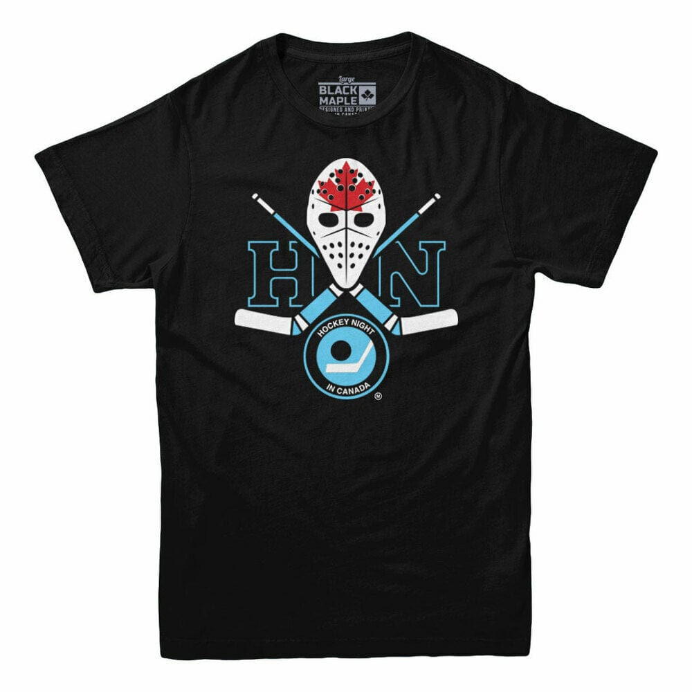 Hockey Night In Canada Crossed Sticks Black Men's T-shirt